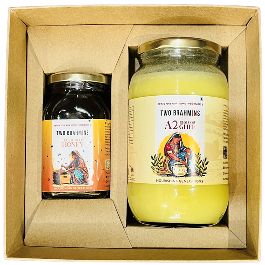 A2 Desi Cow Ghee & Honey Combo (1kg Ghee + 500g Honey)